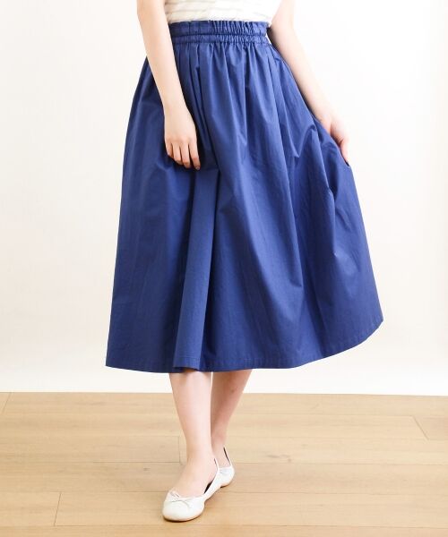セール】 80/-綾タイプライター タックギャザーSK （ミニ・ひざ