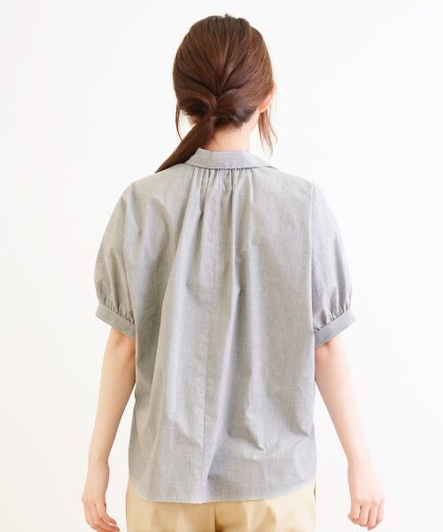 ＊＊NIMES / ニーム シャツ・ブラウス | C/PEメランジタイプライター スキッパーSH | 詳細3