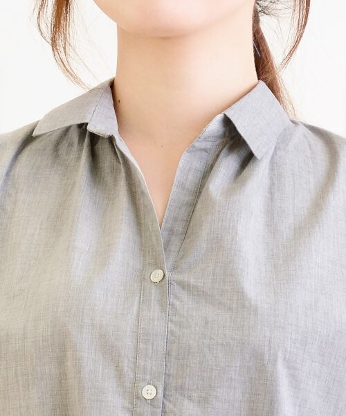 ＊＊NIMES / ニーム シャツ・ブラウス | C/PEメランジタイプライター スキッパーSH | 詳細4