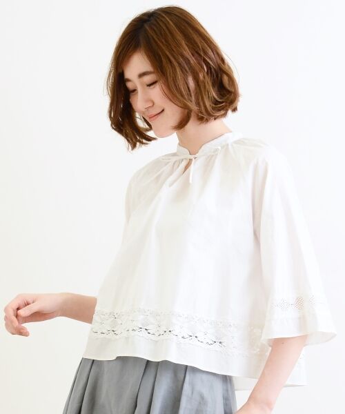 ＊＊NIMES / ニーム シャツ・ブラウス | 60S LAWN ブラウス（オフ）