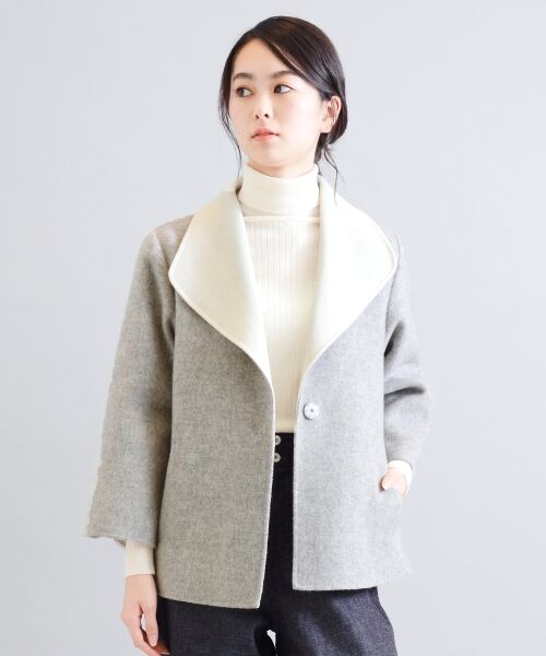 ＊＊NIMES / ニーム その他アウター | リバーメルトン AラインショートCT（グレー）