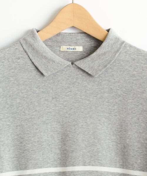 ＊＊NIMES / ニーム ニット・セーター | 18G 成型フライス 衿付P/O | 詳細2