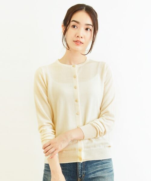 ＊＊NIMES / ニーム ニット・セーター | ビエラヤーン 14G C/Nカーディガン（オフ）