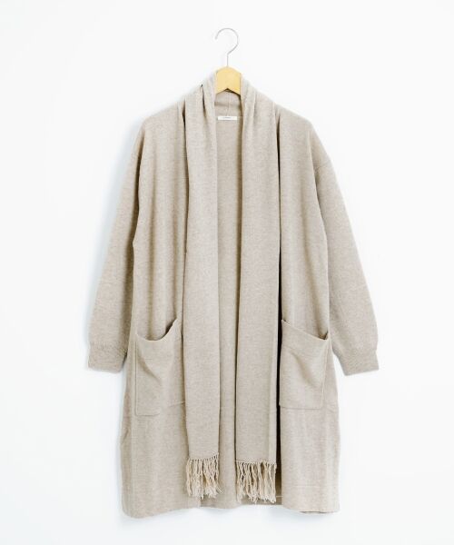 ＊＊NIMES / ニーム ニット・セーター | BETA 5G/12G フロントショールロングCD（ベージュ）