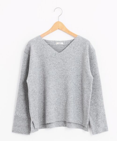 ＊＊NIMES / ニーム ニット・セーター | スムース編 VネックP/O（グレー系）