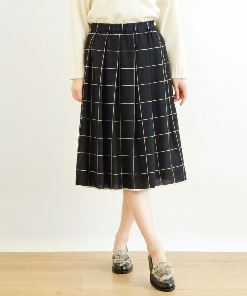 ＊＊NIMES / ニーム ミニ・ひざ丈スカート | R/Cuウィンドペン タックスカート | 詳細2