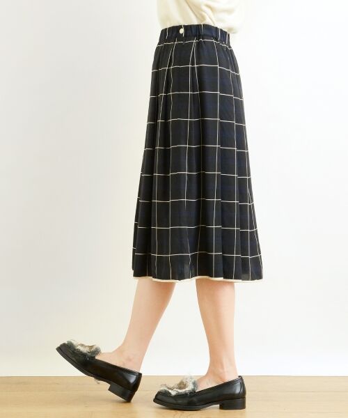 ＊＊NIMES / ニーム ミニ・ひざ丈スカート | R/Cuウィンドペン タックスカート | 詳細3