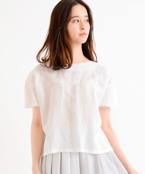 ＊＊NIMES / ニーム シャツ・ブラウス | Natural Lawn ピコ刺繍BL（オフ）