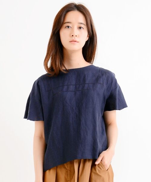 ＊＊NIMES / ニーム シャツ・ブラウス | Natural Lawn ピコ刺繍BL | 詳細1