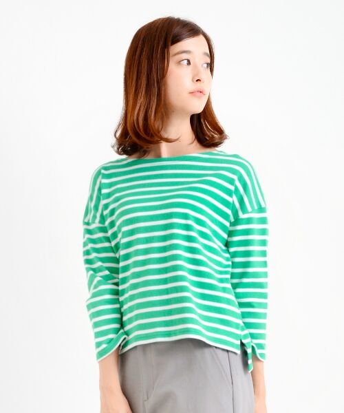 ＊＊NIMES / ニーム カットソー | 20/2天竺ボーダー ドロップP/O | 詳細1