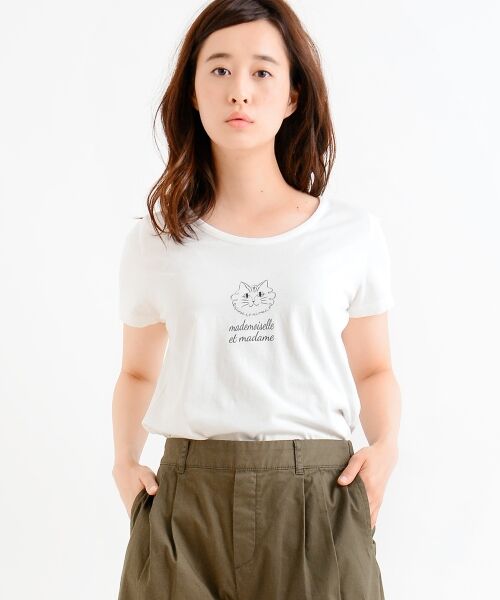 ＊＊NIMES / ニーム カットソー | 30/- コーマ天竺 ねこ T（オフ）