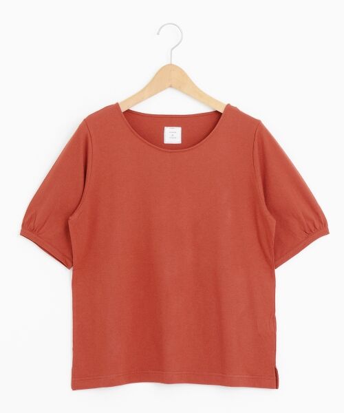 ＊＊NIMES / ニーム カットソー | 30/- 綿モダール天竺 パフスリーブT（レッドオレンジ）