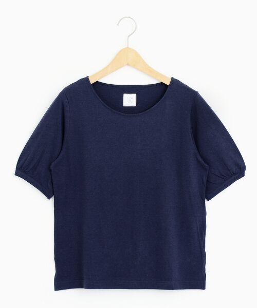 ＊＊NIMES / ニーム カットソー | 30/- 綿モダール天竺 パフスリーブT（ネイビー）