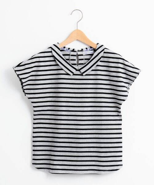 ＊＊NIMES / ニーム カットソー | Border et Liberty 衿付 P/O（グレー）