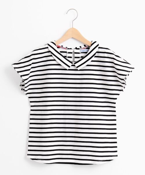 ＊＊NIMES / ニーム カットソー | Border et Liberty 衿付 P/O（ブラック）