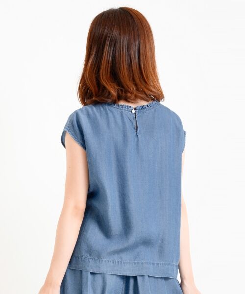 ＊＊NIMES / ニーム シャツ・ブラウス | Tencel Indigo ノースリBL | 詳細3