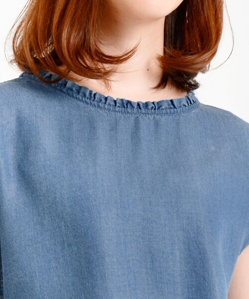 ＊＊NIMES / ニーム シャツ・ブラウス | Tencel Indigo ノースリBL | 詳細4