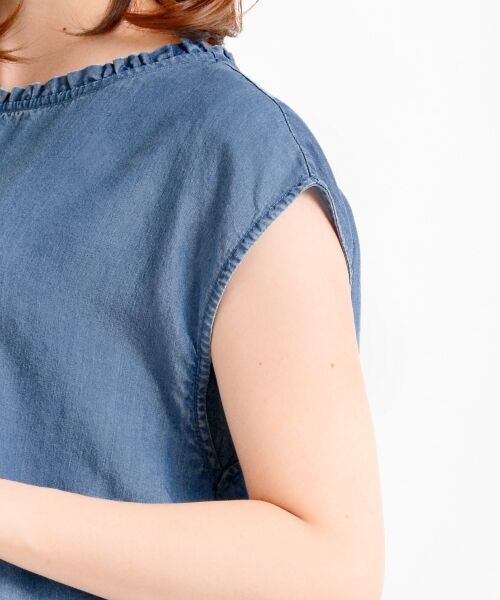 ＊＊NIMES / ニーム シャツ・ブラウス | Tencel Indigo ノースリBL | 詳細5