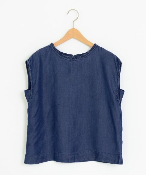 ＊＊NIMES / ニーム シャツ・ブラウス | Tencel Indigo ノースリBL（ネイビー）