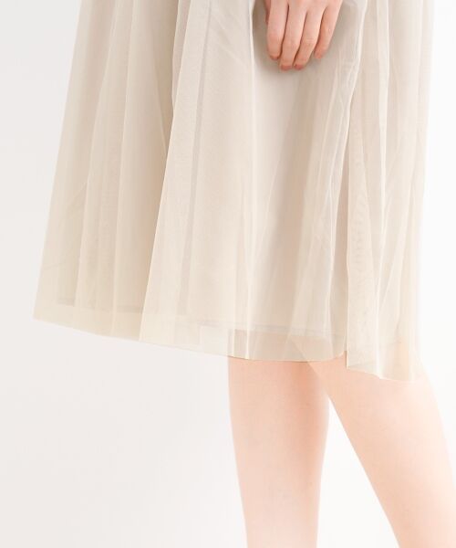 ＊＊NIMES / ニーム ミニ丈・ひざ丈ワンピース | 30/=度詰BD×チュール ドッキングOP | 詳細6