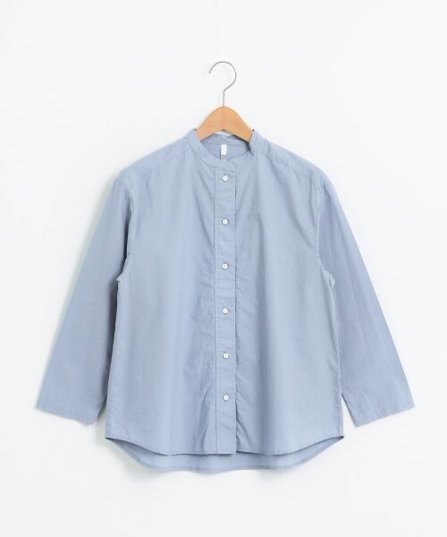 ＊＊NIMES / ニーム シャツ・ブラウス | 80Sタイプライター バンドカラーSH（サックス）