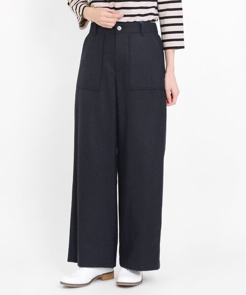 ＊＊NIMES / ニーム その他パンツ | フラノ パンツ（ネイビー）