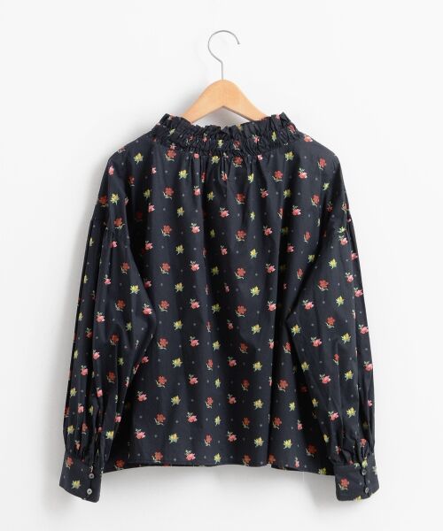 ＊＊NIMES / ニーム シャツ・ブラウス | LIBERTY＆ギンガム ギャザーネックブラウス | 詳細1