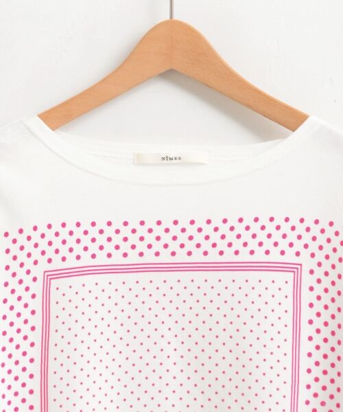 ＊＊NIMES / ニーム Tシャツ | Le pink スカーフ柄プリントTシャツ | 詳細3