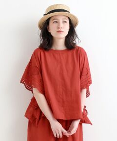 スカラップ刺繍 ブラウス