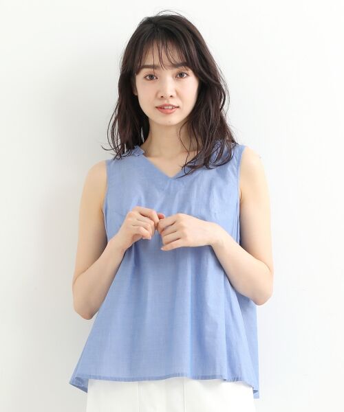 Bleu Assortノースリーブブラウス Bleu Assortノースリーブブラウス