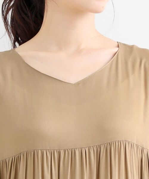 ＊＊NIMES / ニーム ロング・マキシ丈ワンピース | ドットpt/無地 ノースリーブティアードOP | 詳細4