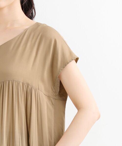 ＊＊NIMES / ニーム ロング・マキシ丈ワンピース | ドットpt/無地 ノースリーブティアードOP | 詳細5