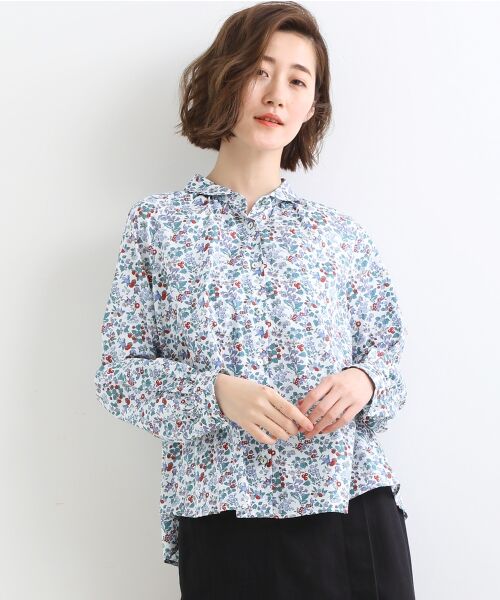 LIBERTY 丸衿ブラウス　長袖 セール】 LIBERTY 丸衿ブラウス （シャツ・ブラウス）｜＊＊NIMES