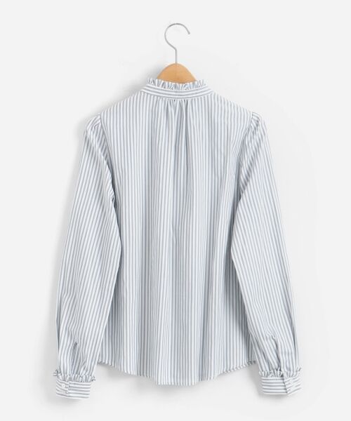 ＊＊NIMES / ニーム シャツ・ブラウス | ストライプ フリル付ブラウス | 詳細1