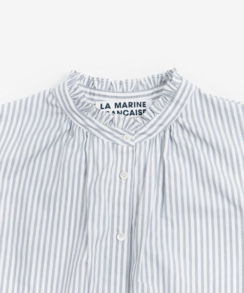 ＊＊NIMES / ニーム シャツ・ブラウス | ストライプ フリル付ブラウス | 詳細2