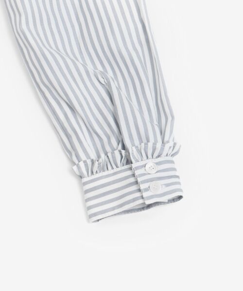 ＊＊NIMES / ニーム シャツ・ブラウス | ストライプ フリル付ブラウス | 詳細3