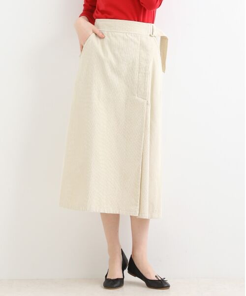 セール】 Corduroyラップ風スカート （ミニ・ひざ丈スカート 