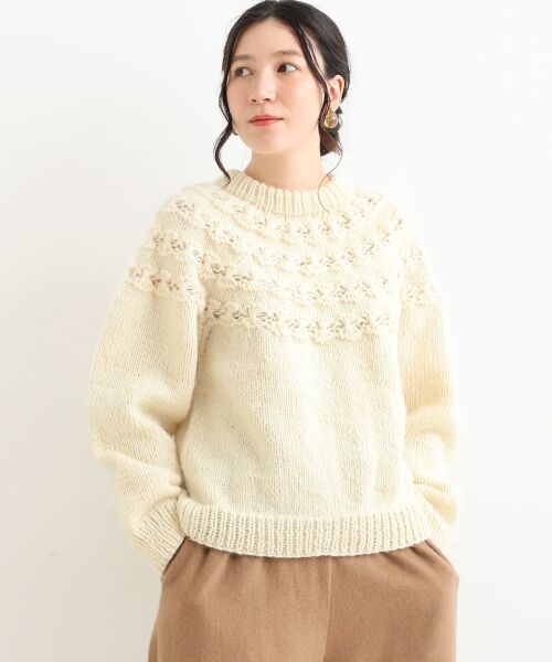 ＊＊NIMES / ニーム ニット・セーター | HAND KNIT 球心P/O（エクリュ）