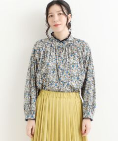 リバティプリント フリルブラウス
