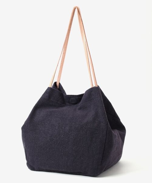 EARTH MADE LEATHER×LINEN TOTE