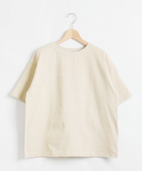 ＊＊NIMES / ニーム Tシャツ | BOOK SHELF プリントTシャツ（ベージュ）