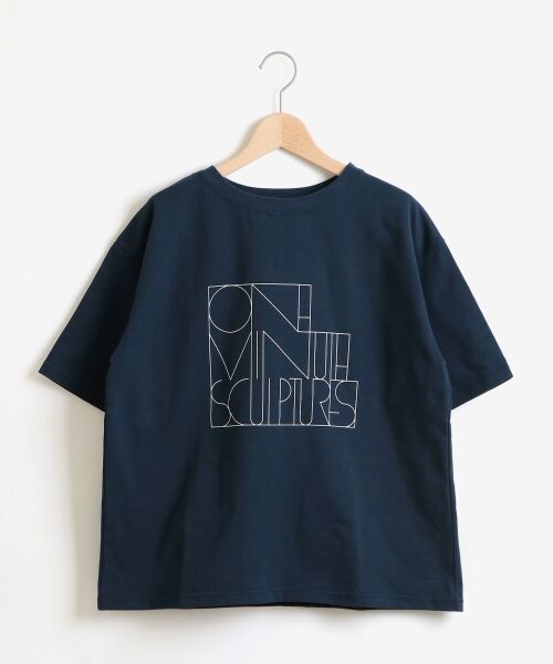 ＊＊NIMES / ニーム Tシャツ | BOOK SHELF プリントTシャツ（ネイビー）