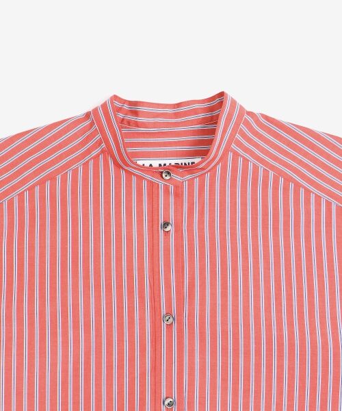 ＊＊NIMES / ニーム シャツ・ブラウス | stripe/checkバンドカラービッグシャツ | 詳細2