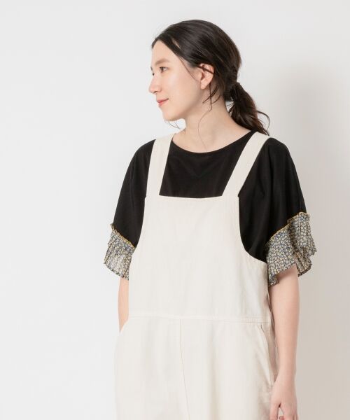 ＊＊NIMES / ニーム カットソー | コットン天竺 袖プリーツプルオーバー（リバティ）（MIX3）