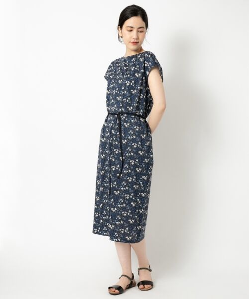 セール リバティプリント 後ろあきワンピース ロング マキシ丈ワンピース Nimes ニーム ファッション通販 タカシマヤファッションスクエア
