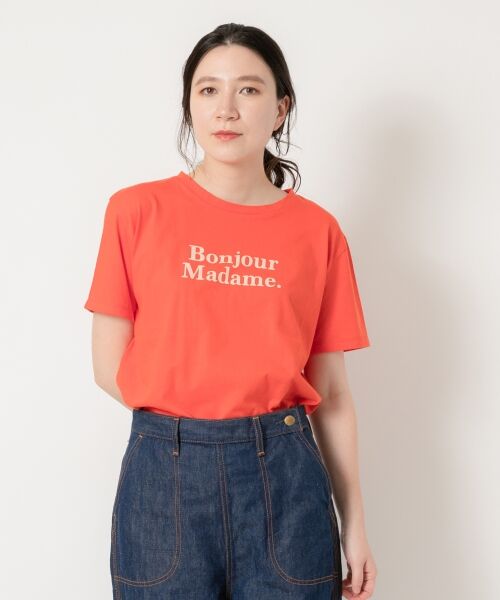 セール】 PRINT-Tシャツ 「Bonjour Madame」 （Tシャツ）｜＊＊NIMES