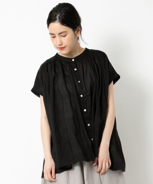 セール】 ラミーLINEN ボリュームブラウス （シャツ・ブラウス
