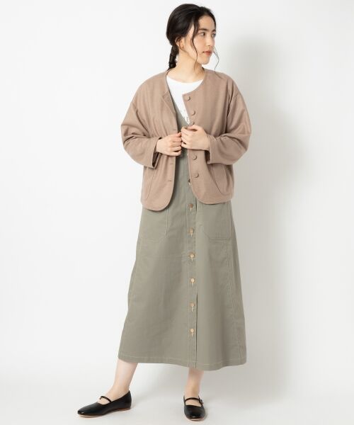 ＊＊NIMES / ニーム ノーカラージャケット | WoolBrend天竺ノーカラージャケット | 詳細1