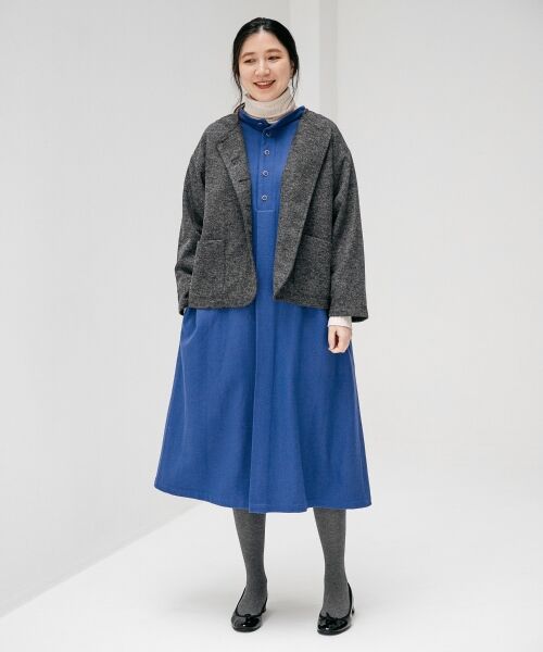 ＊＊NIMES / ニーム ノーカラージャケット | WoolBrend天竺ノーカラージャケット | 詳細2