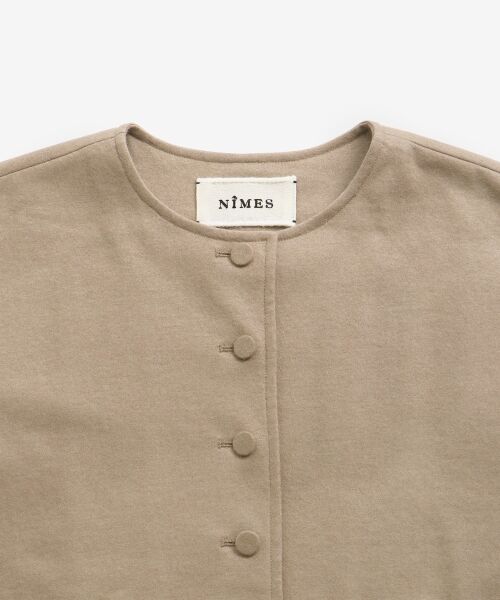 ＊＊NIMES / ニーム ノーカラージャケット | WoolBrend天竺ノーカラージャケット | 詳細7